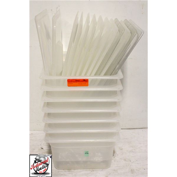 BAILIFF SEIZURE: 7 PLASTIC 1/2-SIZE INSERTS
