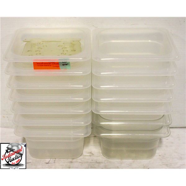BAILIFF SEIZURE: 14 PLASTIC 1/6-SIZE INSERTS