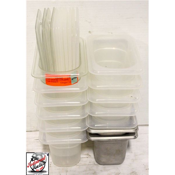 BAILIFF SEIZURE: 11 PLASTIC 1/9-SIZE INSERTS