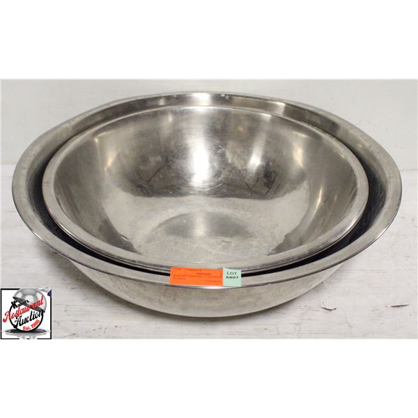 BAILIFF SEIZURE: 3 ALUMINUM BOWLS