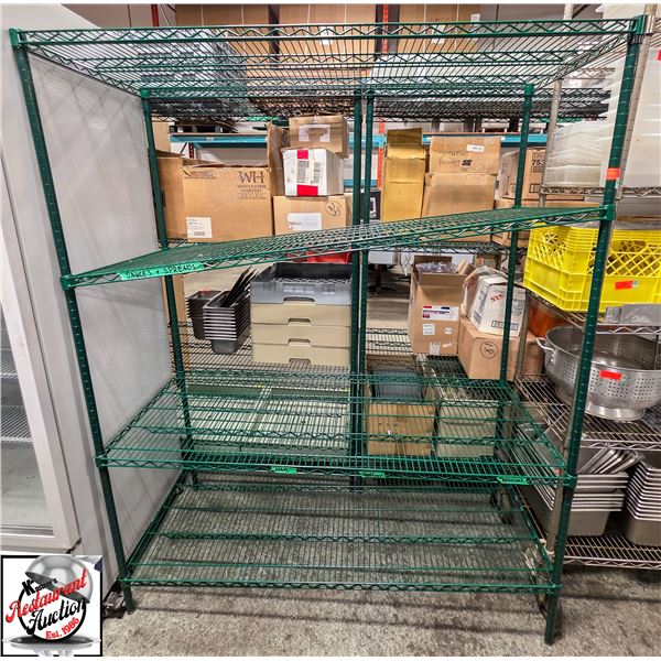 BAILIFF SEIZURE: GREEN 4-TIER WIRE RACK