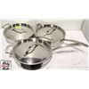 Image 1 : 3 KIRKLAND S/S 4.5 QT SAUCEPANS W/ LIDS