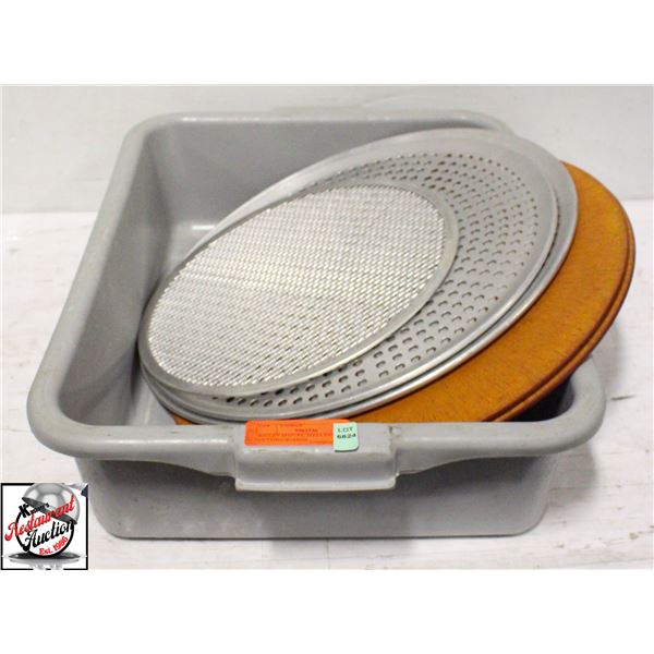 BAILIFF SEIZURE: PIZZA PANS AND CUTTING BOARDS