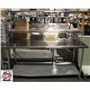 Image 1 : BAILIFF SEIZURE: S/S WORK TABLE W/ DBL OVERSHELF