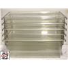 Image 1 : 5 CAMBRO CLEAR PLASTIC TOTES 18" X 26" X 19"