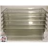 Image 1 : 5 CAMBRO CLEAR PLASTIC TOTES 18" X 26" X 19"