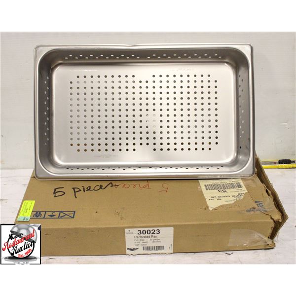 5 VOLLRATH S/S FULL-SIZE PERFORATED PANS