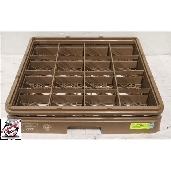 PLASTIC DISHWASHER RACK 16 COMPARTMENT