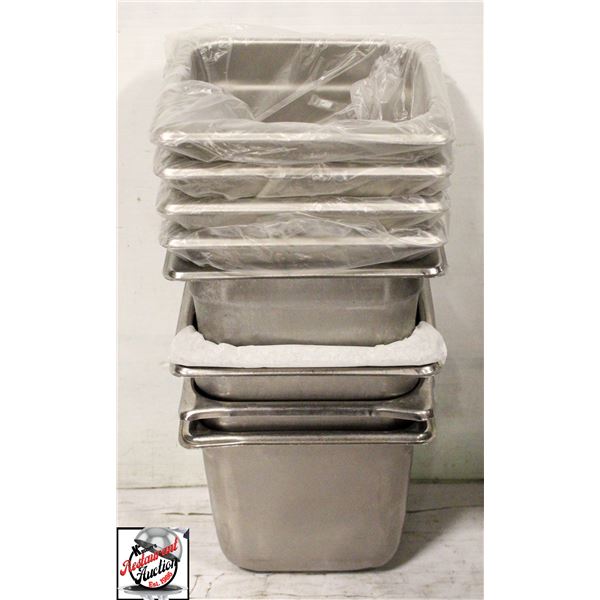 9 S/S 1/6-SIZE 6" DEEP INSERTS
