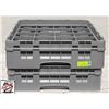 Image 1 : 2 PLASTIC DISHWASHER RACKS 20 COMPARTMENT