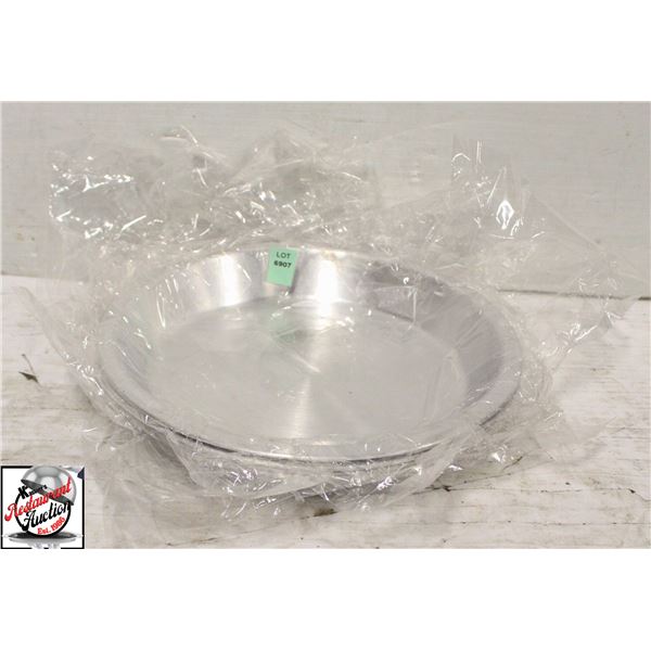 LOT OF 4 NEW JOHNSON ROSE 9" ALUMINUM PIE PLATES