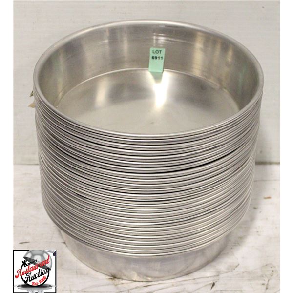 25 NEW ALUMINUM ROUND 8" X 2" TAPERED PANS