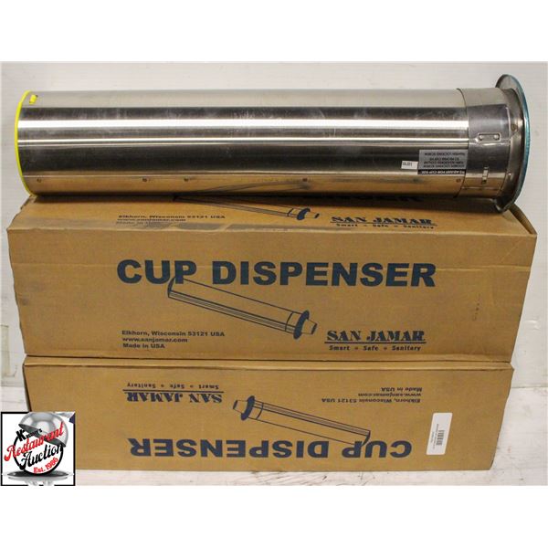 6 NEW SAN JAMAR CUP DISPENSERS