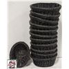 Image 1 : 12 NEW 7" X 5" X 2.5" OVAL WOVEN PLASTIC SERVING