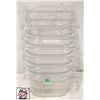 Image 1 : 6 NEW RUBBERMAID 1/6 SIZE POLY INSERTS 4" DEEP