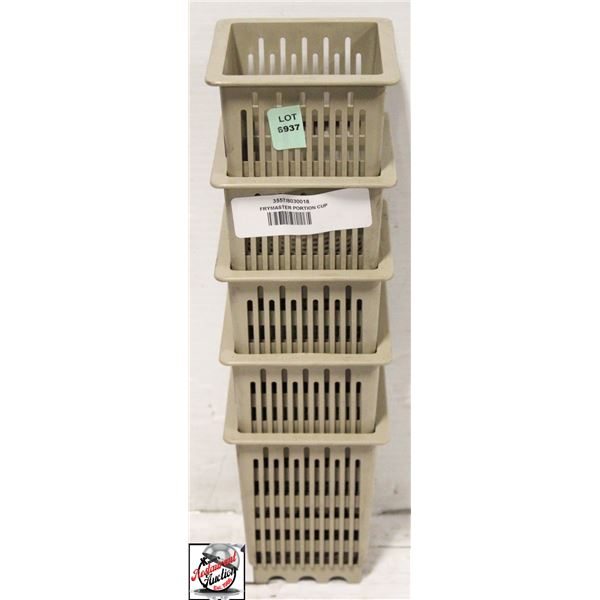 LOT OF 5 NEW FRYMASTER PORTION CUPS