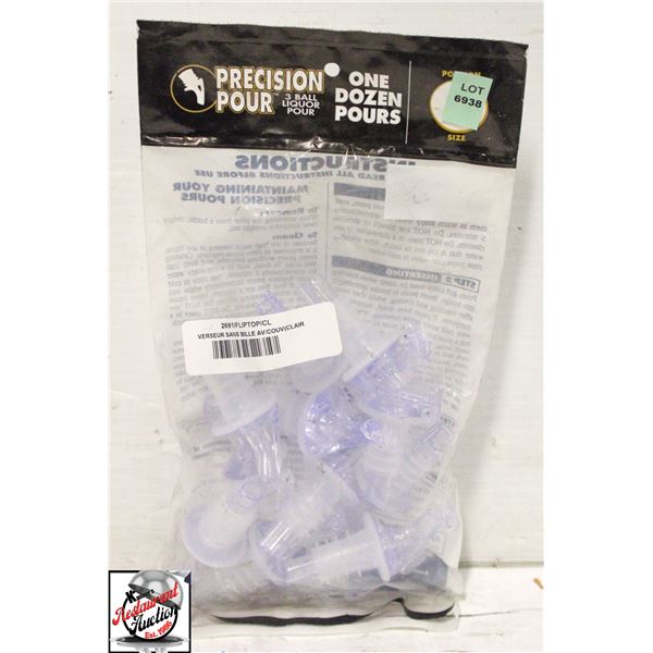 12 NEW PRECISION POUR FLIP TOP POURERS