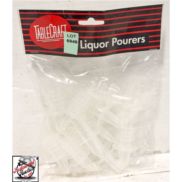 12 NEW TABLECRAFT LIQUOR POURERS