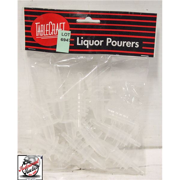 12 NEW TABLECRAFT LIQUOR POURERS