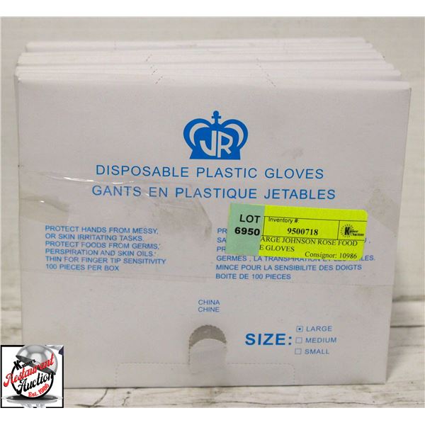 1000 LARGE JOHNSON ROSE FOOD GRADE GLOVES