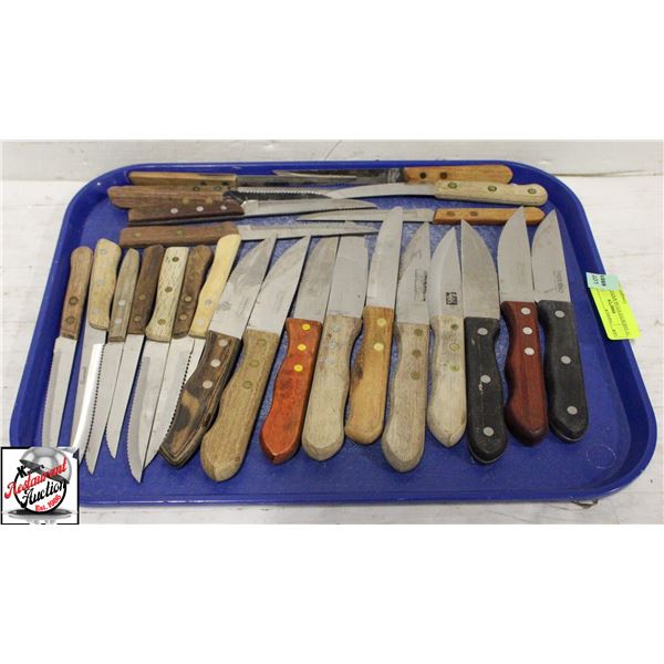 25 ASSORTED STEAK KNIVES