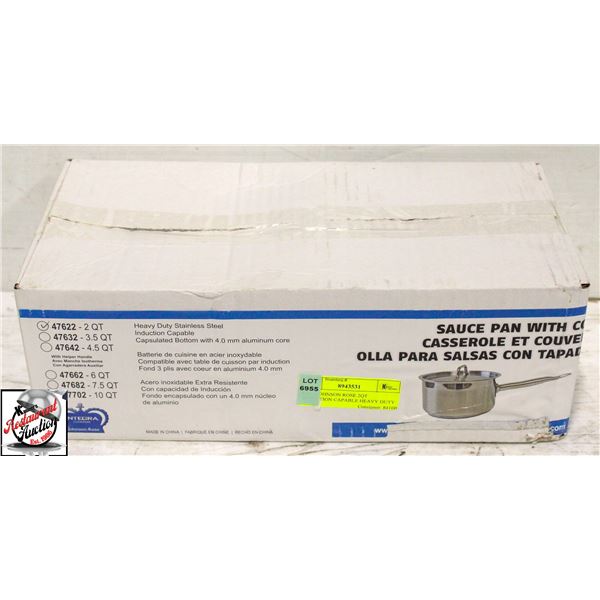 NEW JOHNSON ROSE 2QT INDUCTION CAPABLE HEAVY DUTY