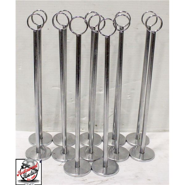 12 CHROME 12" CARD HOLDERS