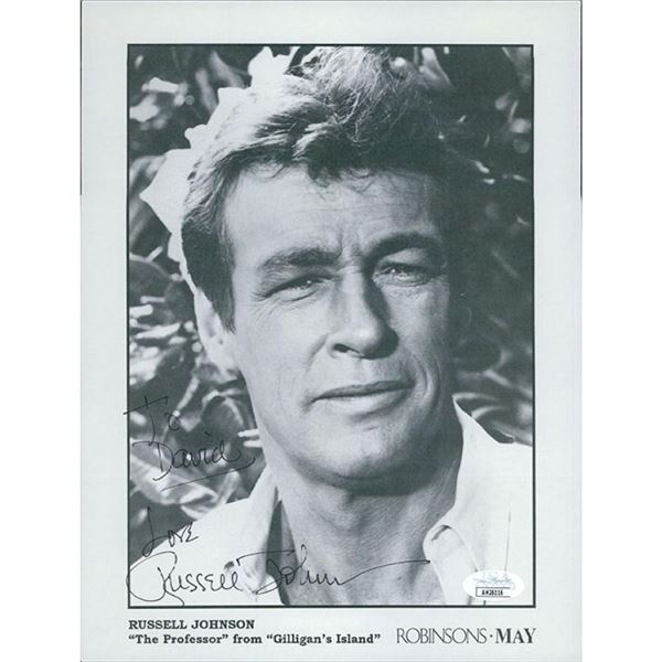 Gilligan's Island Russell Johnson Signed Photo JSA Authentic