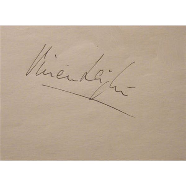 Vivien Leigh signature slip