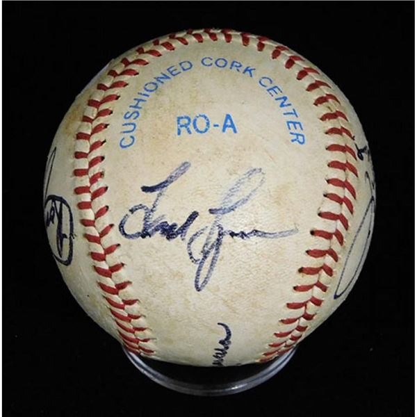 California Angels 1983 Carew/Lynn/Grich +4 Signed Official American League Baseball JSA Authenticate
