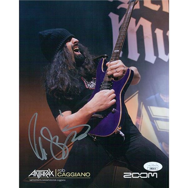 Anthrax Guitarist Rob Caggiano Signed  Photo JSA Authenticated
