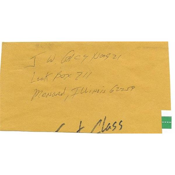 Killer Clown John Wayne Gacy Signed Envelope Fragment