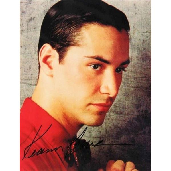 The Matrix Keanu Reeves signed portrait photo