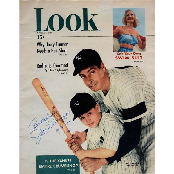 Baseball All Time Great Joe DiMaggio signed Look Magazine