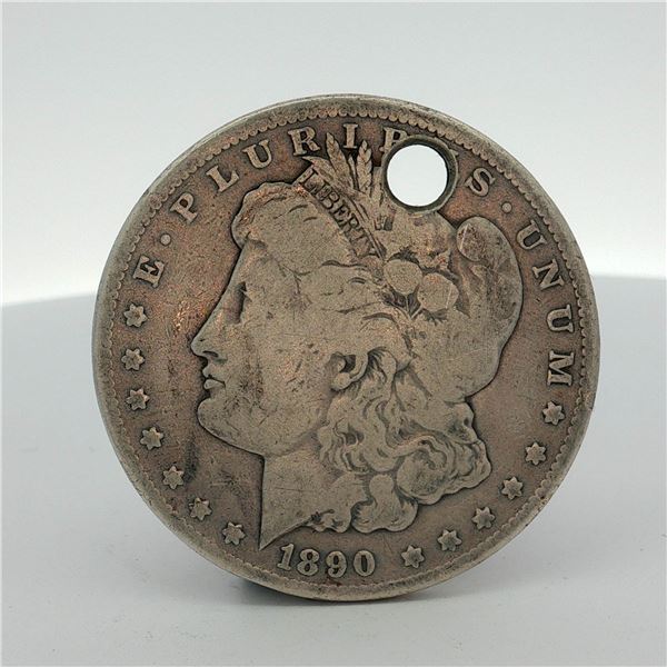 US 1890-CC Morgan Silver Dollar
