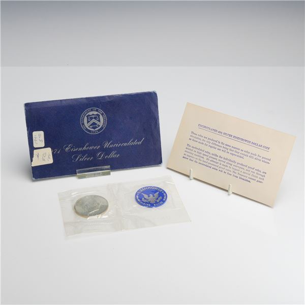 1971-S US Eisenhower 40% Silver Dollar Uncirculated Blue Envelope