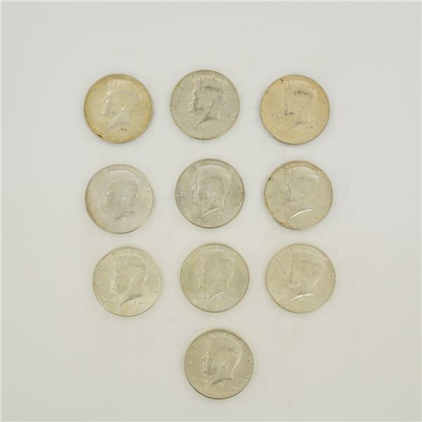 US 1964 Kennedy Half Dollars, $5.00 Face Value