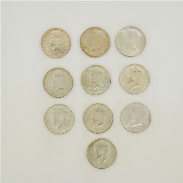 A Collection of US 1964 Kennedy Half Dollars, $5.00 Face Value