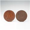 Image 1 : 2pc 1908 Strait Settlement 1 Cent Coins