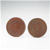 Image 2 : 2pc 1908 Strait Settlement 1 Cent Coins