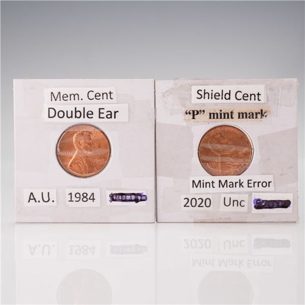 2pc 1984 and 2020 US Lincoln Cents