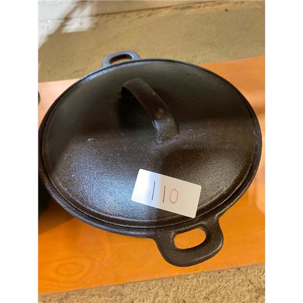 METAL BLACK POT WITH COVER