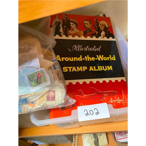BOX LOT OF POSTAGE STAMPS