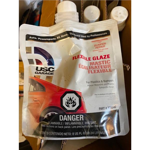 APPROX. 4 KITS OF FLEXIBLE GLAZE FOR PLASTIC CAR BUMPERS