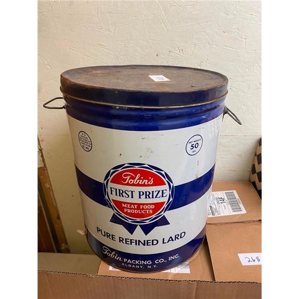 LARD TIN WITH COVER