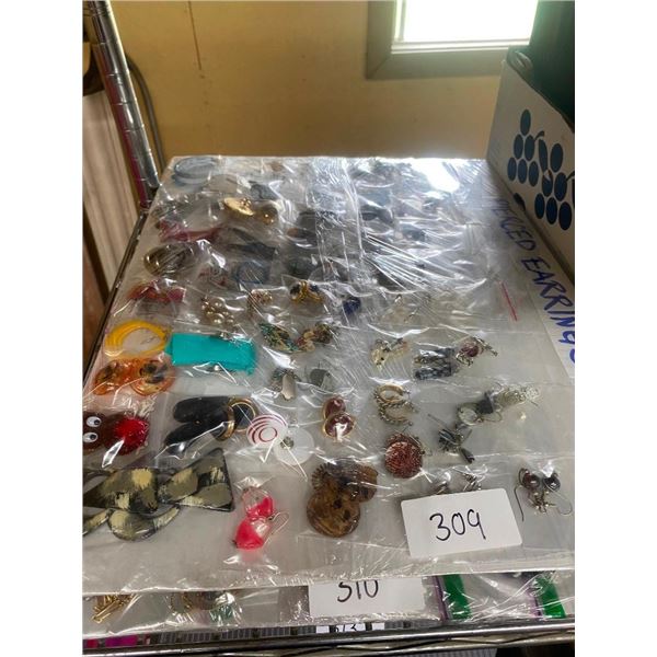COLLECTION OF PIERCED EAR RINGS