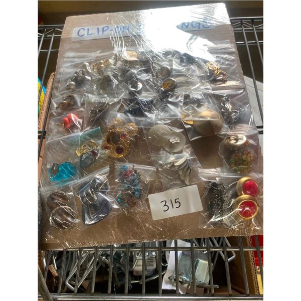 COLLECTION OF CLIP-ON EARINGS
