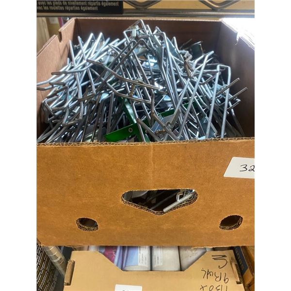 BOX LOT OF PEGBOARD HANGERS