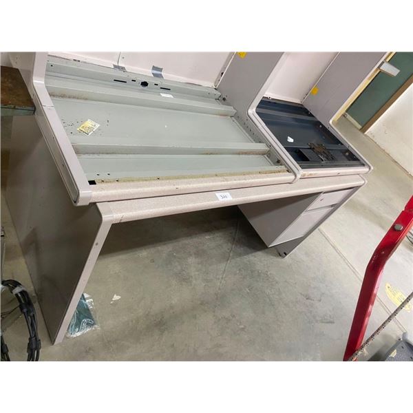 5 FT X 30 INCH OFFICE DESK WITH 2 DESK EXTENSIONS