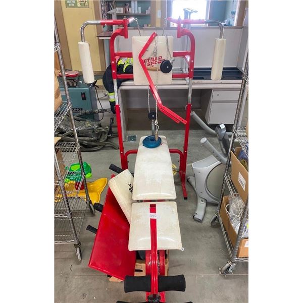 WEIGHT LIFTING EXERCISE MACHINE WITH ACCESSORIES